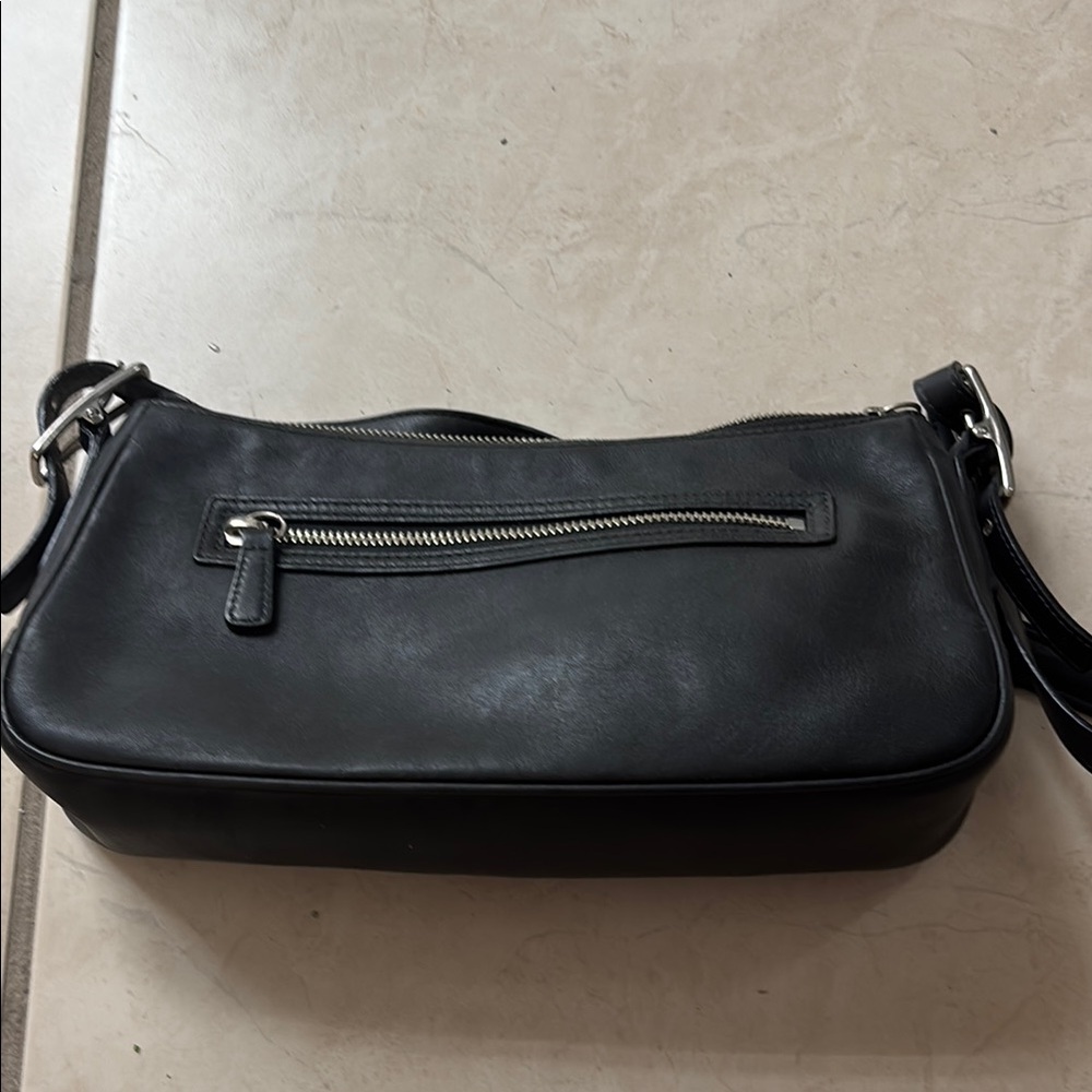 Coach Black glovetanned Leather Shoulder Bag vintage